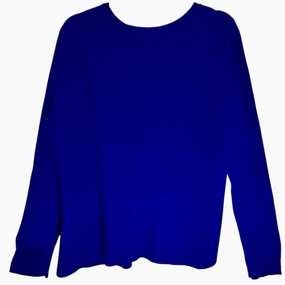 NWT Vintage IB Diffusion Cobalt Blue Button-Up Cardigan Sweater - Size XL - Picture 2 of 9